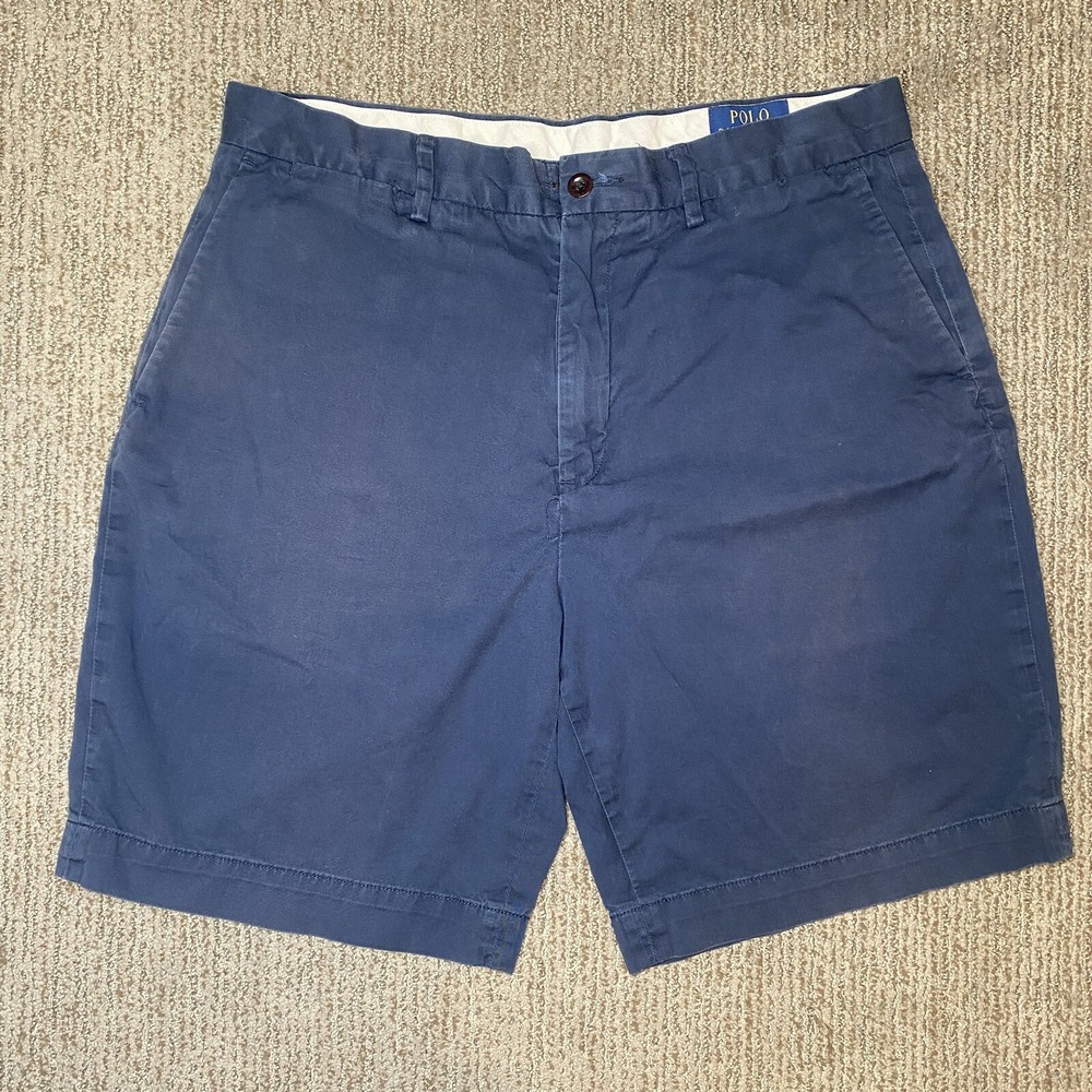 Polo Ralph Lauren Mens 33 Stretch Classic Fit Chino Golf Shorts Blue
